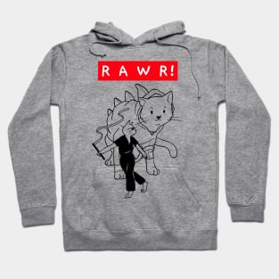 cat Japanese art- karate edition - roar [rawr] Hoodie